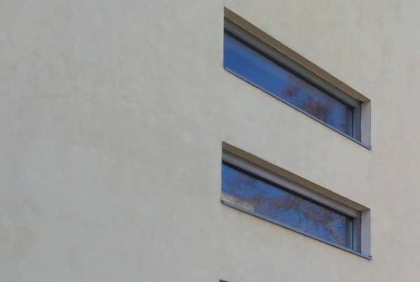 façade d'immeuble traitée par hydrofuge
